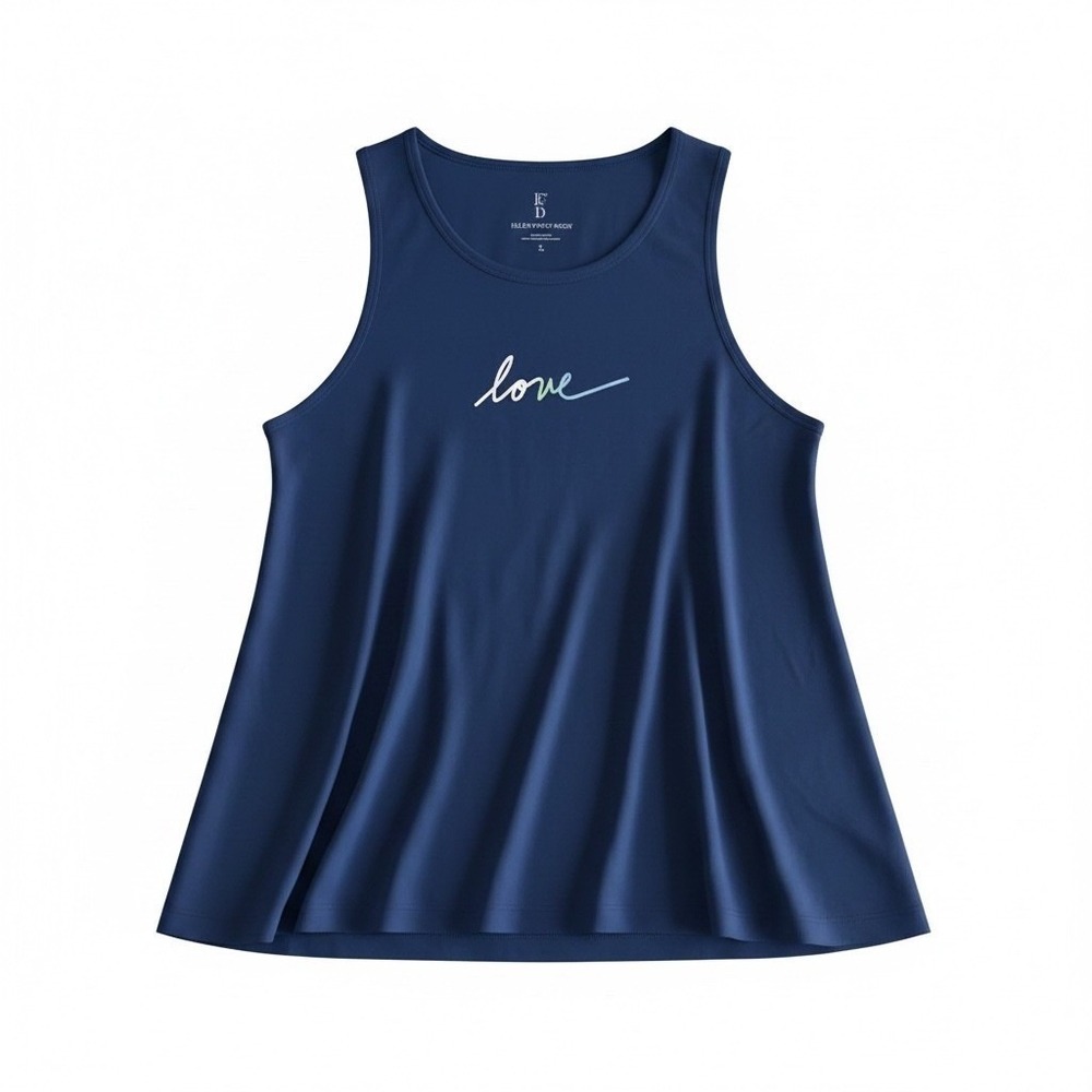 Ellen DeGeneres ED Navy Blue Love Graphic Pajama Tank Top Sleeveless L Womens